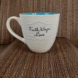 Ceramic Faith, Hope, Love Mug